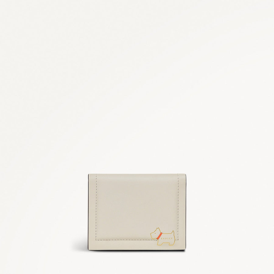 Heritage Lane Leather Small Card Holder in Chalk - 111471