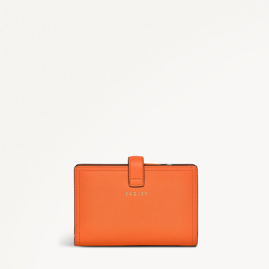 Willis Street Leather Medium Bifold Wallet in Orange Peel - 111472