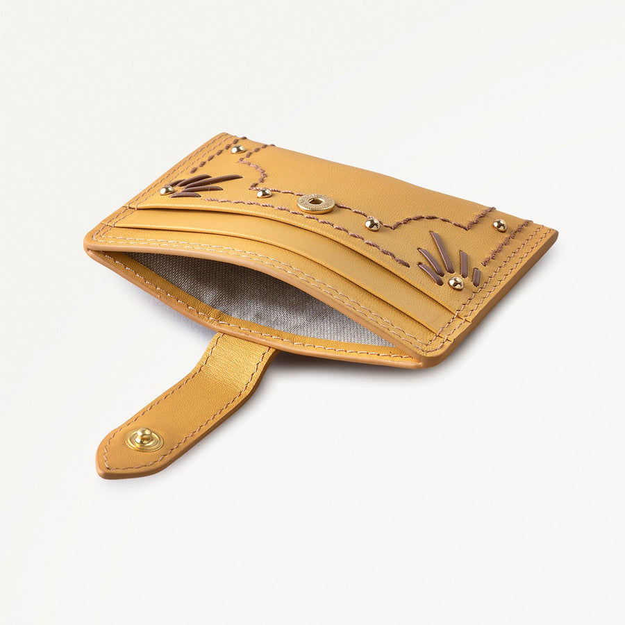 Willis Street Leather Small Card Holder in Pecan - 111476