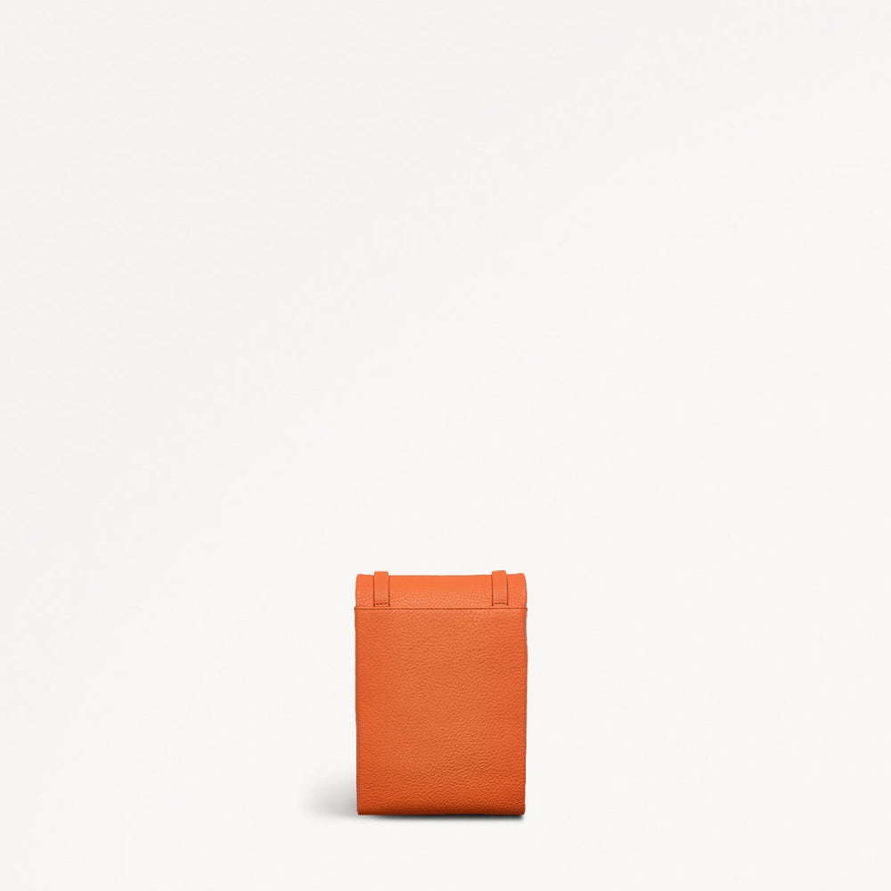 Mallow Street Leather Medium Phone Cross Body Bag in Orange Peel - 111478