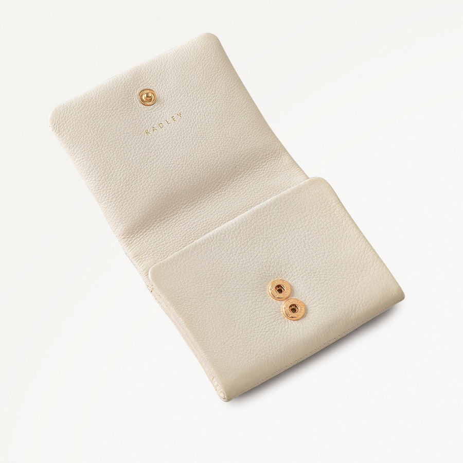 Mallow Street Leather Medium Folded Wallet in Chalk - 111480