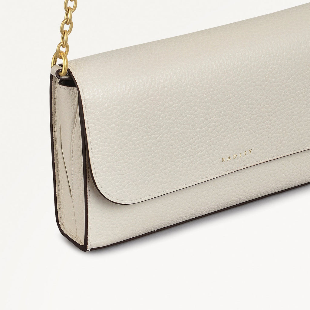 The Rathbone Leather Large Phone Cross Body Bag in Chalk - 111481