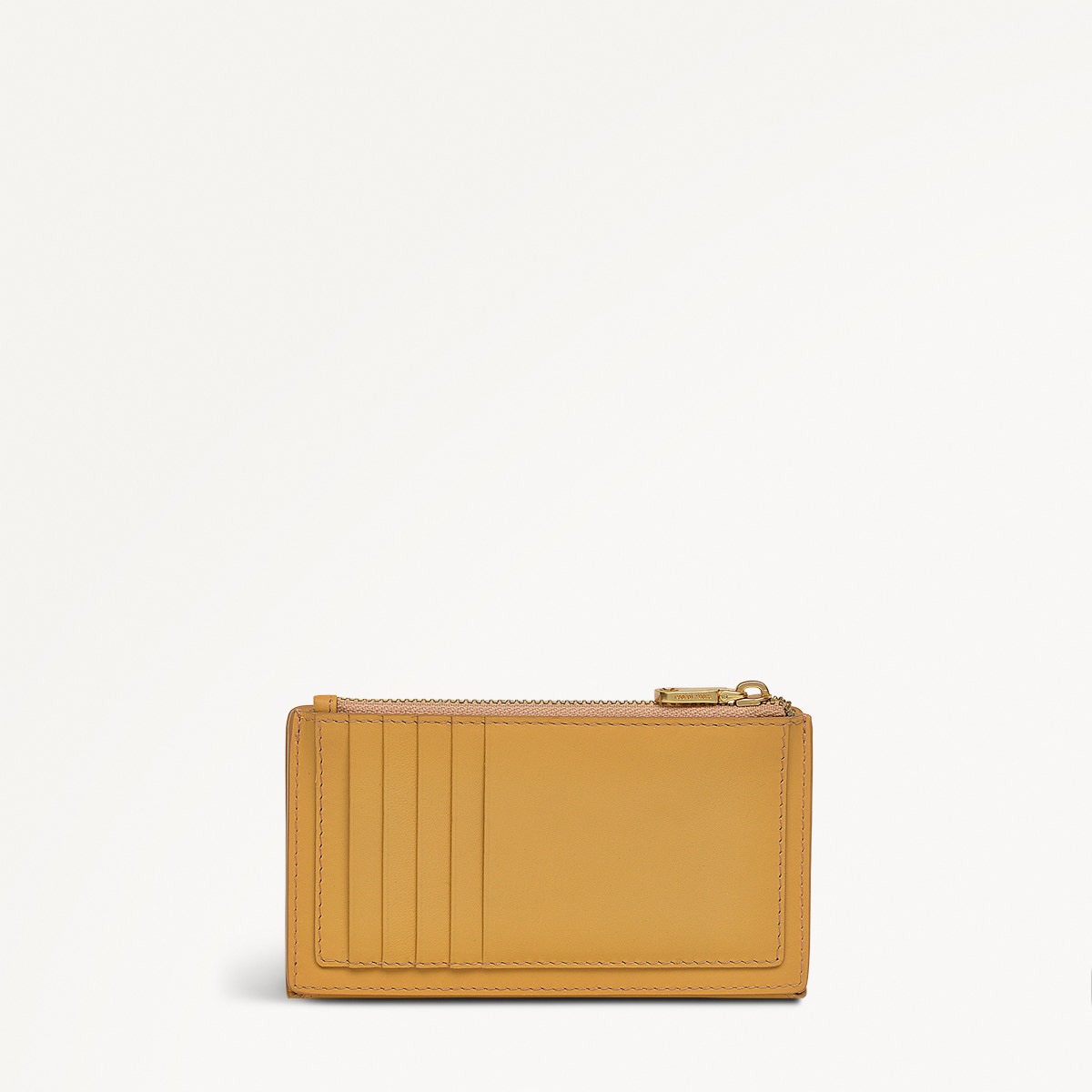 Coin Street Leather Medium Ziptop Wallet in Pecan - 111484