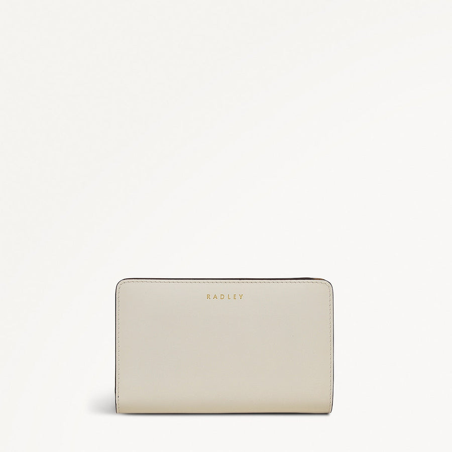 Bird Of Paradise Leather Medium Bifold Wallet in Chalk - 111486