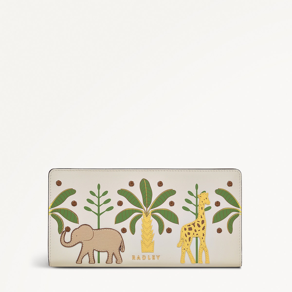 Coin Street Leather Large Bifold Wallet in Chalk - 111491