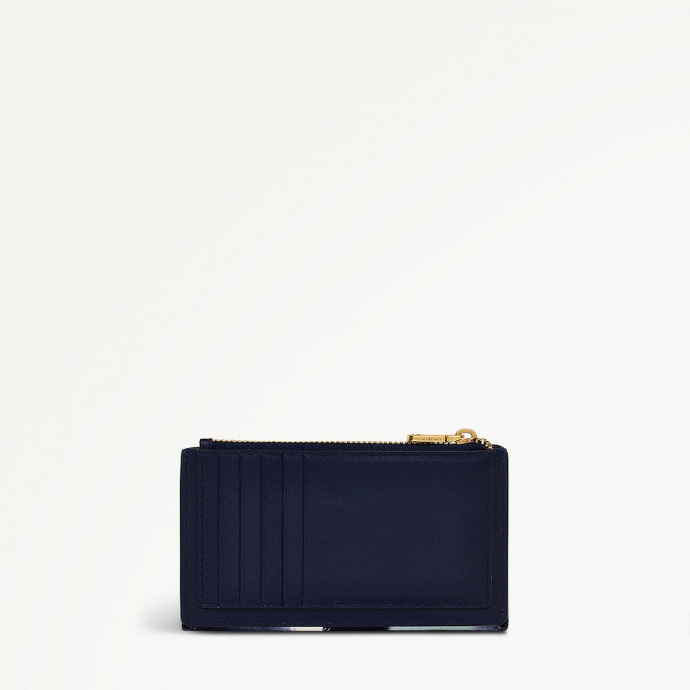 Coin Street Leather Medium Ziptop Wallet in Evenfall - 111497