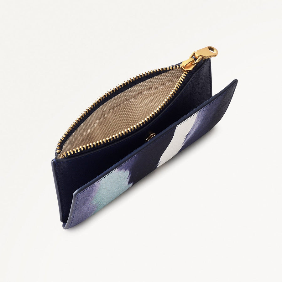 Coin Street Leather Medium Ziptop Wallet in Evenfall - 111497