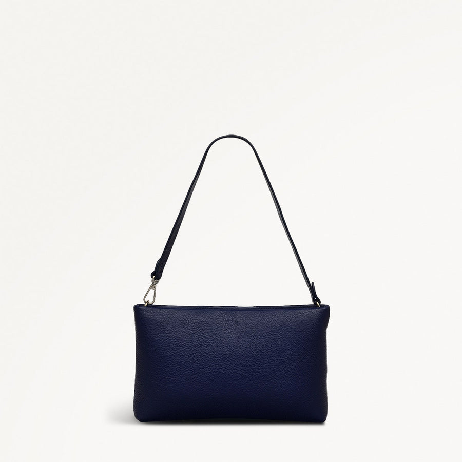 Mallow Street Leather Large Ziptop Wristlet in Evenfall - 111498