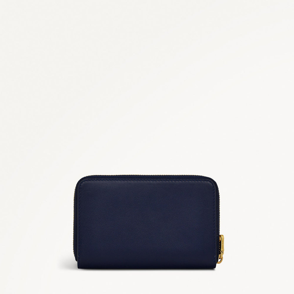 Pockets Leather Medium Zip Around Wallet in Evenfall - 111500