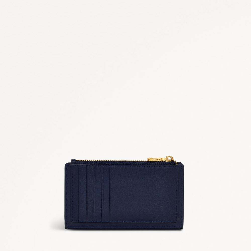 Coin Street Leather Medium Ziptop Wallet in Evenfall - 111503
