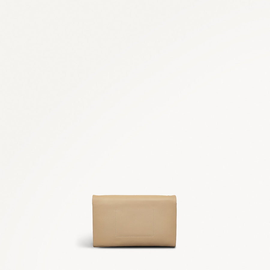 The Kensal Leather Large Phone Cross Body Bag in Stone - 111513