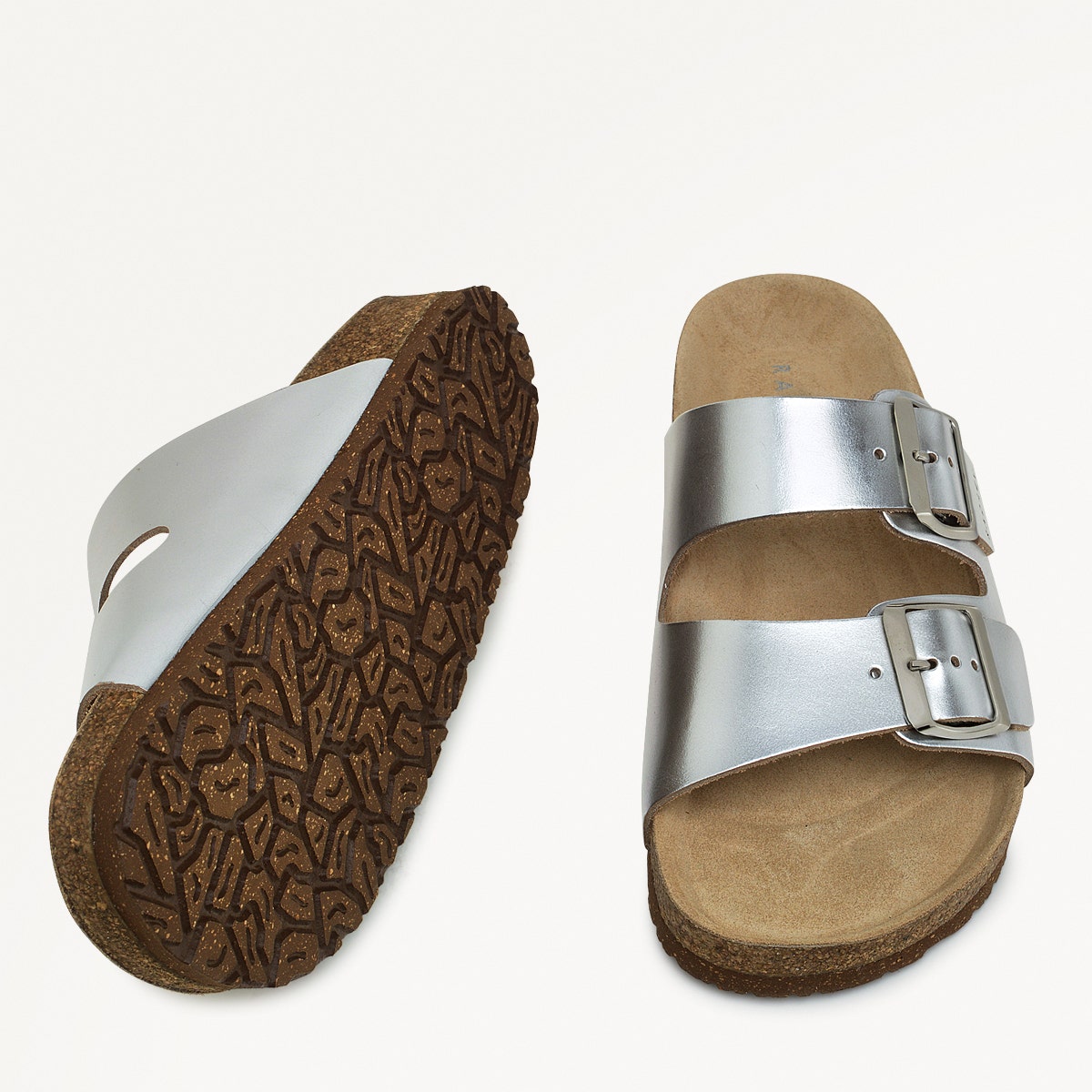 WARDOUR STREET BUCKLE FOOTBED SILVER