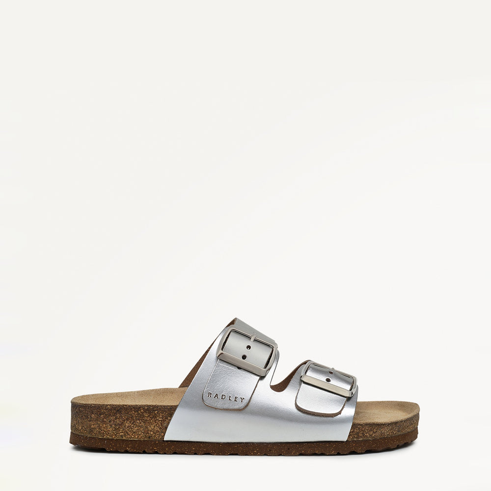 Wardour Street Buckle Footbed Silver - 111519