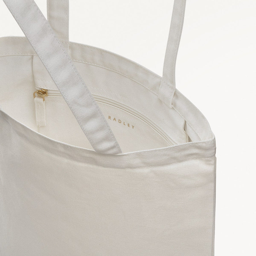 Radley Dna Fabric Medium Open Top Tote in Chalk - 111532