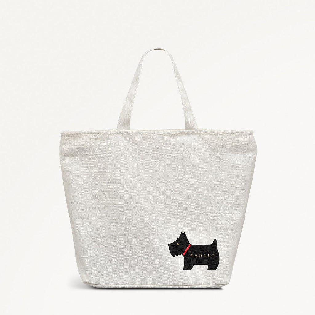 Radley Dna Fabric Small Ziptop Crook in Chalk - 111533