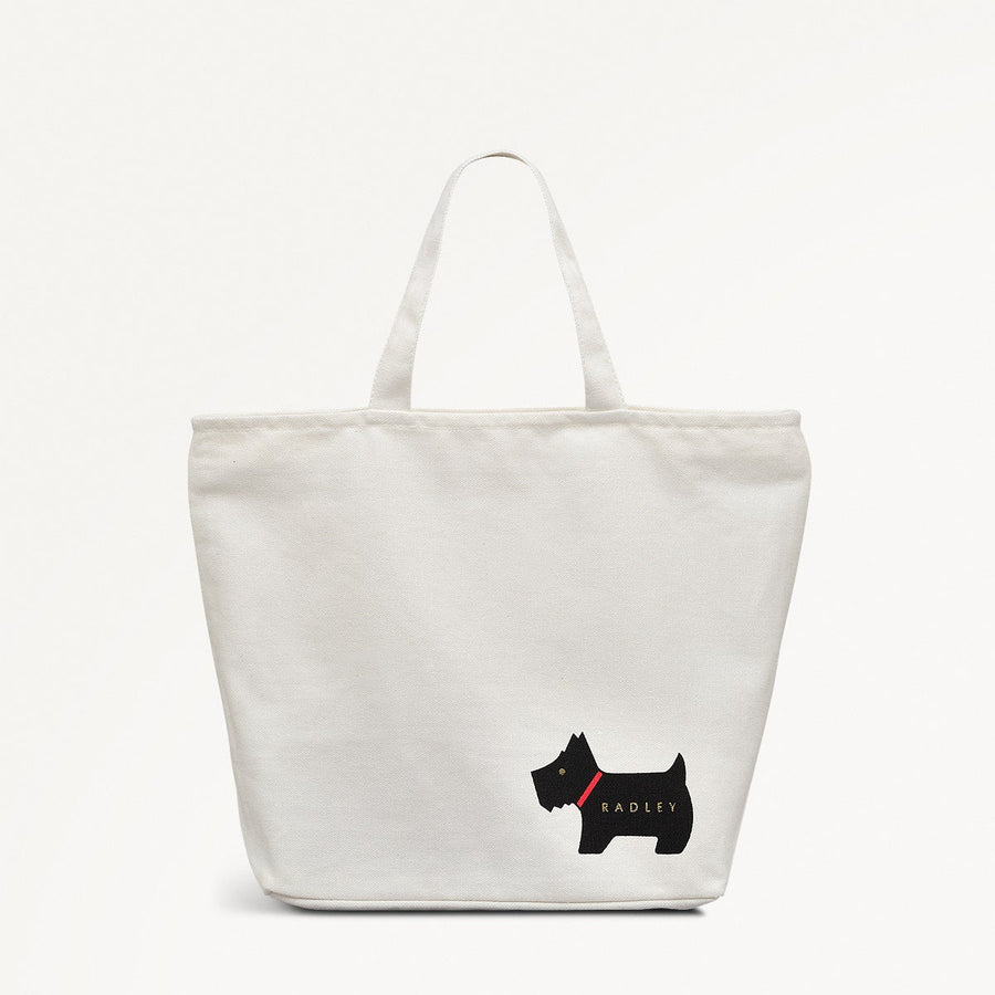 Radley Dna Fabric Small Ziptop Crook in Chalk - 111533