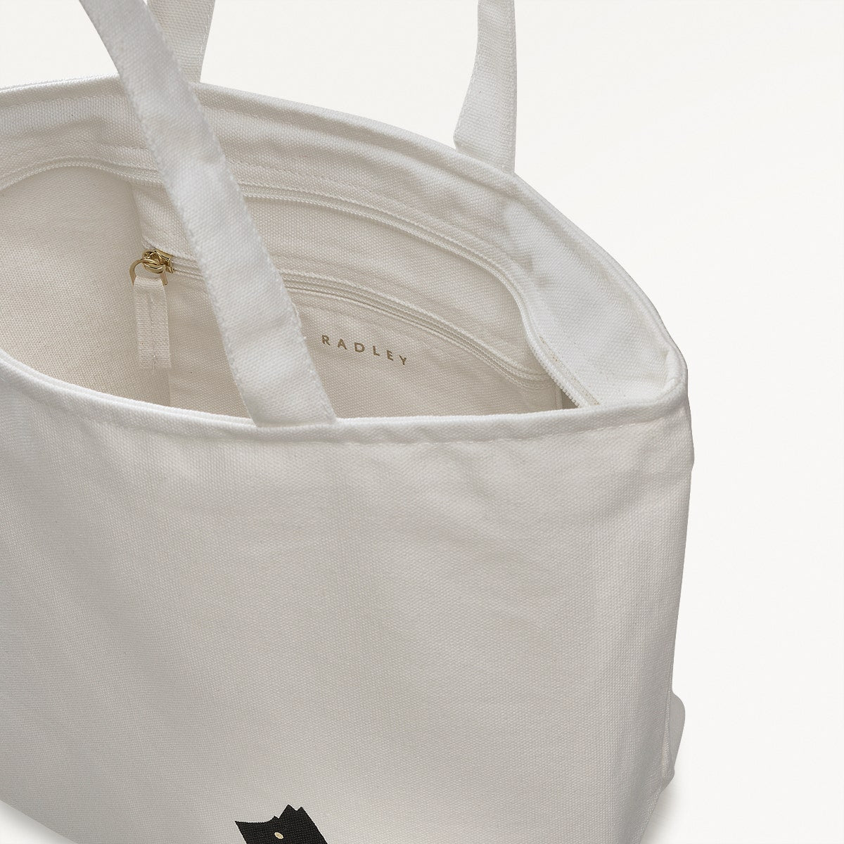 Radley Dna Fabric Small Ziptop Crook in Chalk - 111533