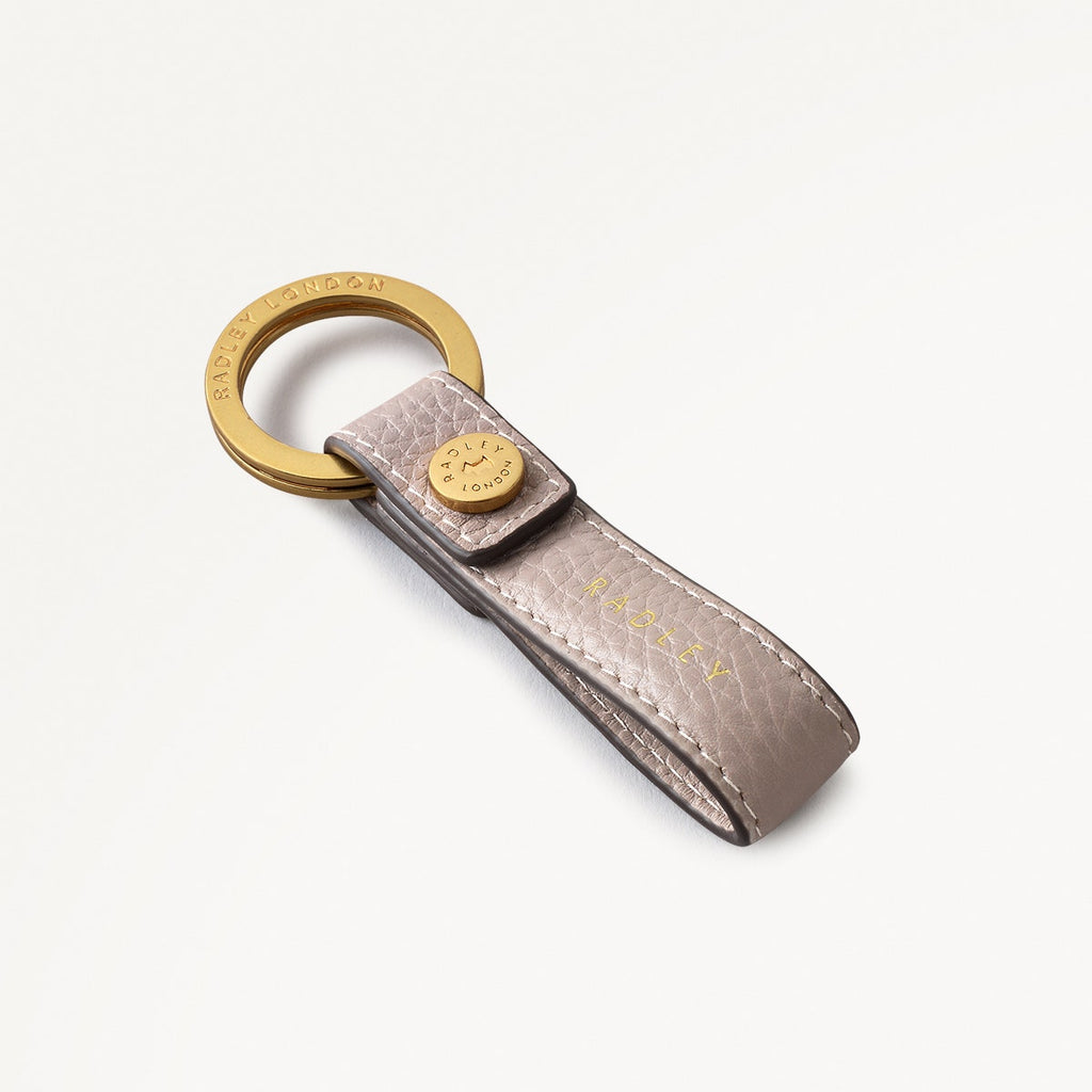 Brook Avenue Leather Leather Keyring in Latte - 111541