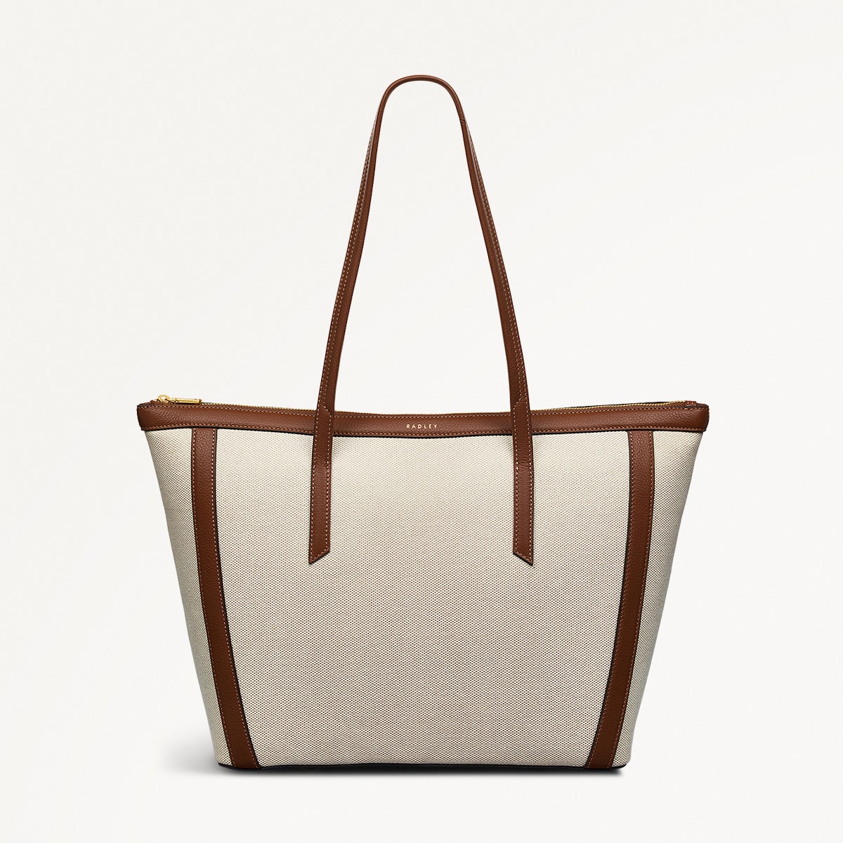 Kendal Terrace Fabric Large Ziptop Tote Bag in Indus Tan - 111570