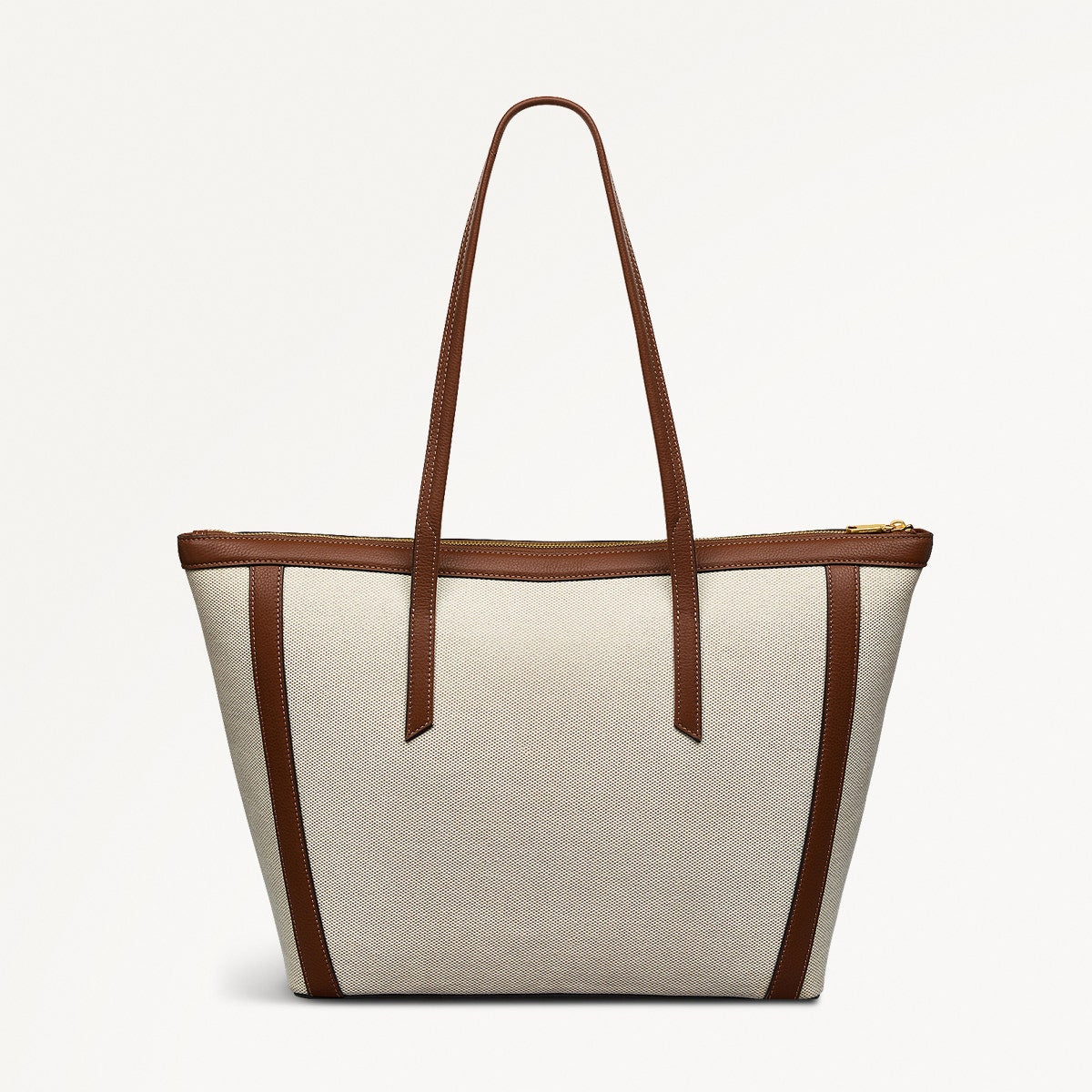 Kendal Terrace Fabric Large Ziptop Tote Bag in Indus Tan - 111570