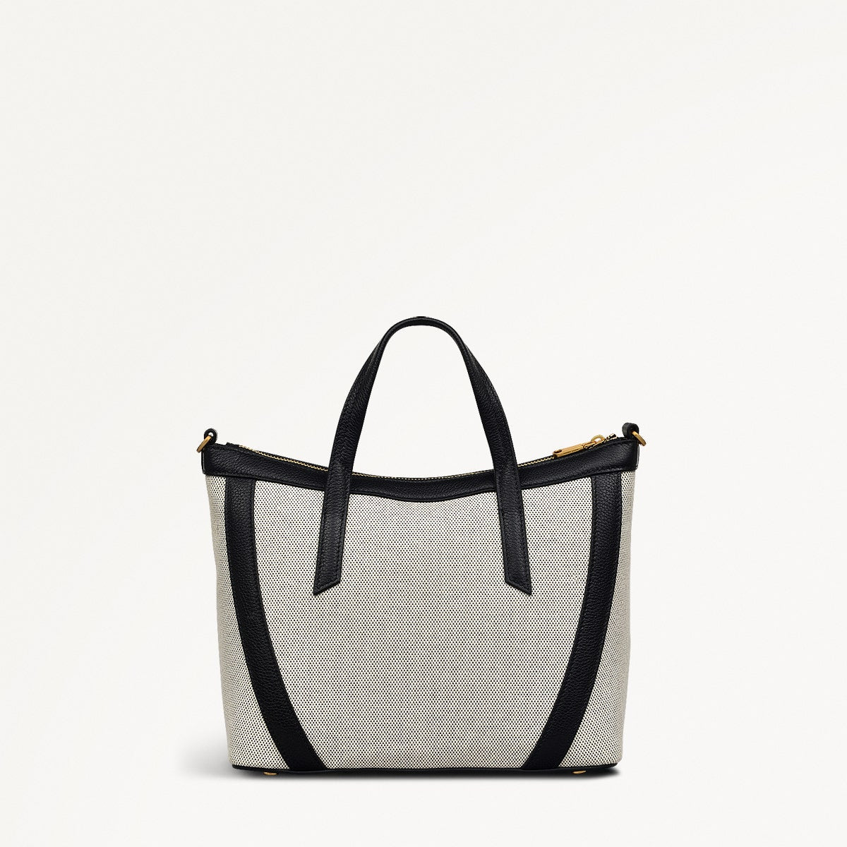 Kendal Terrace Fabric Medium Ziptop Grab Bag in Black - 111571