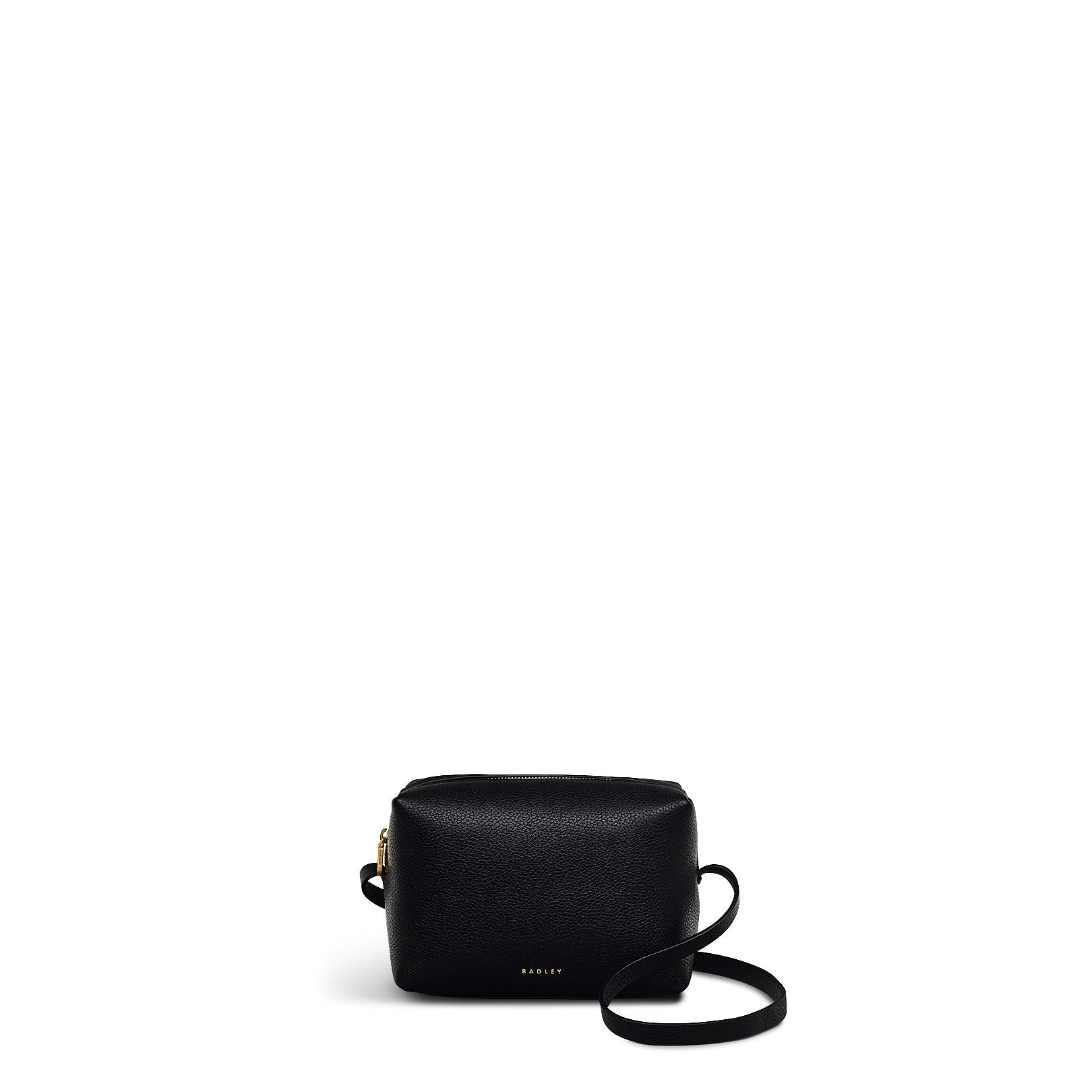 Bishops Lane Leather Small Ziptop Cross Body Bag in Black - 111573
