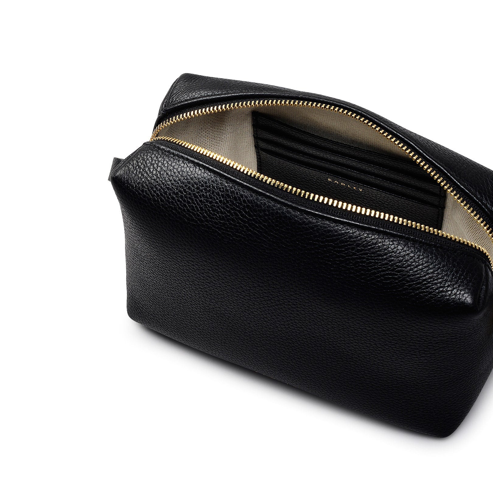 Bishops Lane Leather Small Ziptop Cross Body Bag in Black - 111573