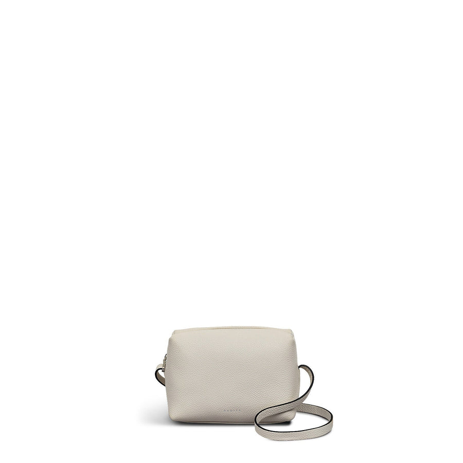 Bishops Lane Leather Small Ziptop Cross Body Bag in Chalk - 111575