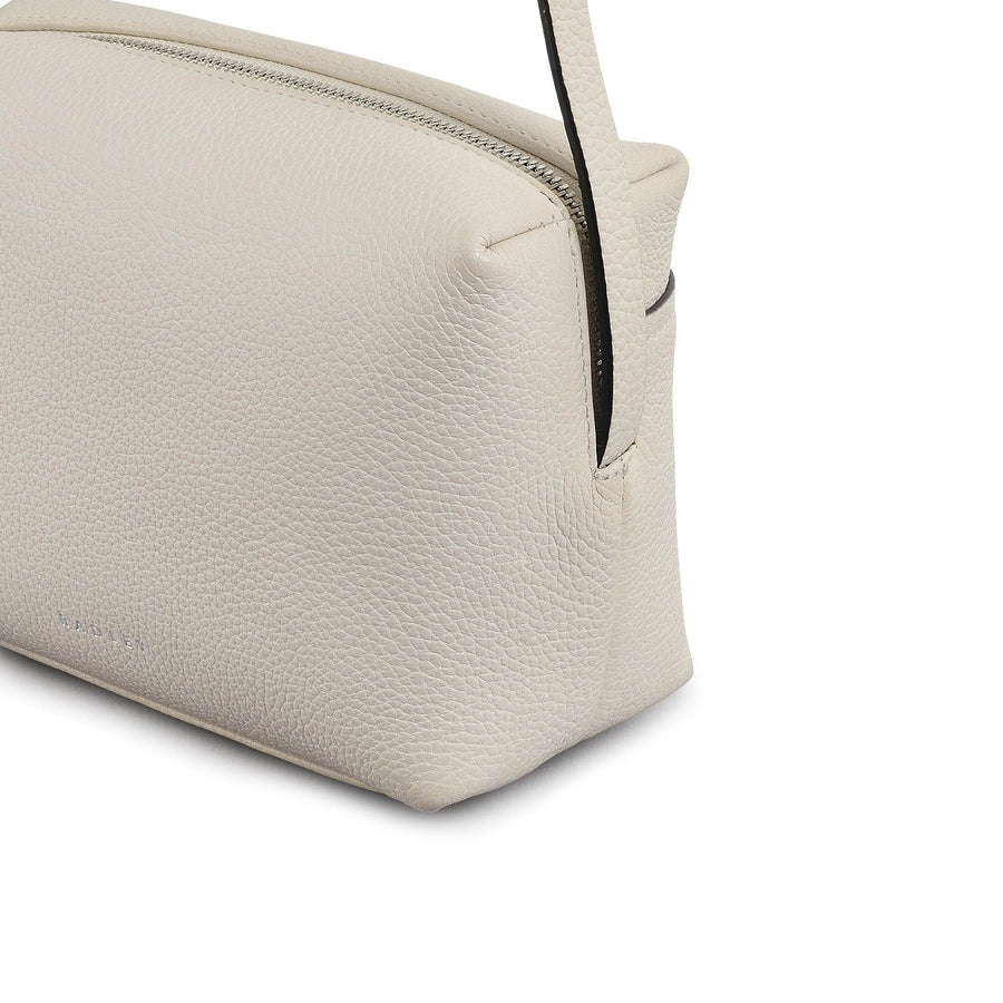 Bishops Lane Leather Small Ziptop Cross Body Bag in Chalk - 111575