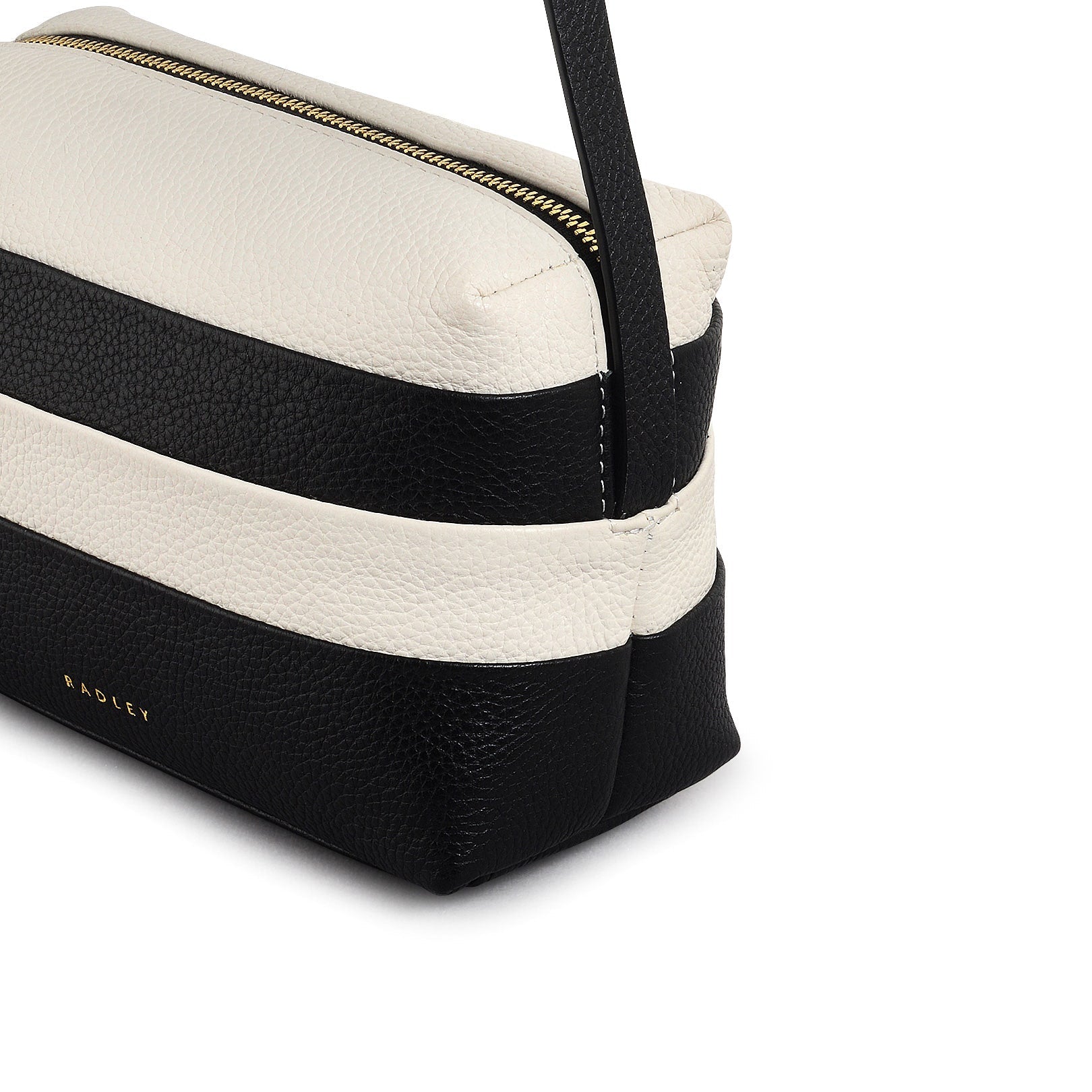 Bishops Lane Leather Small Ziptop Cross Body Bag in Black - 111578