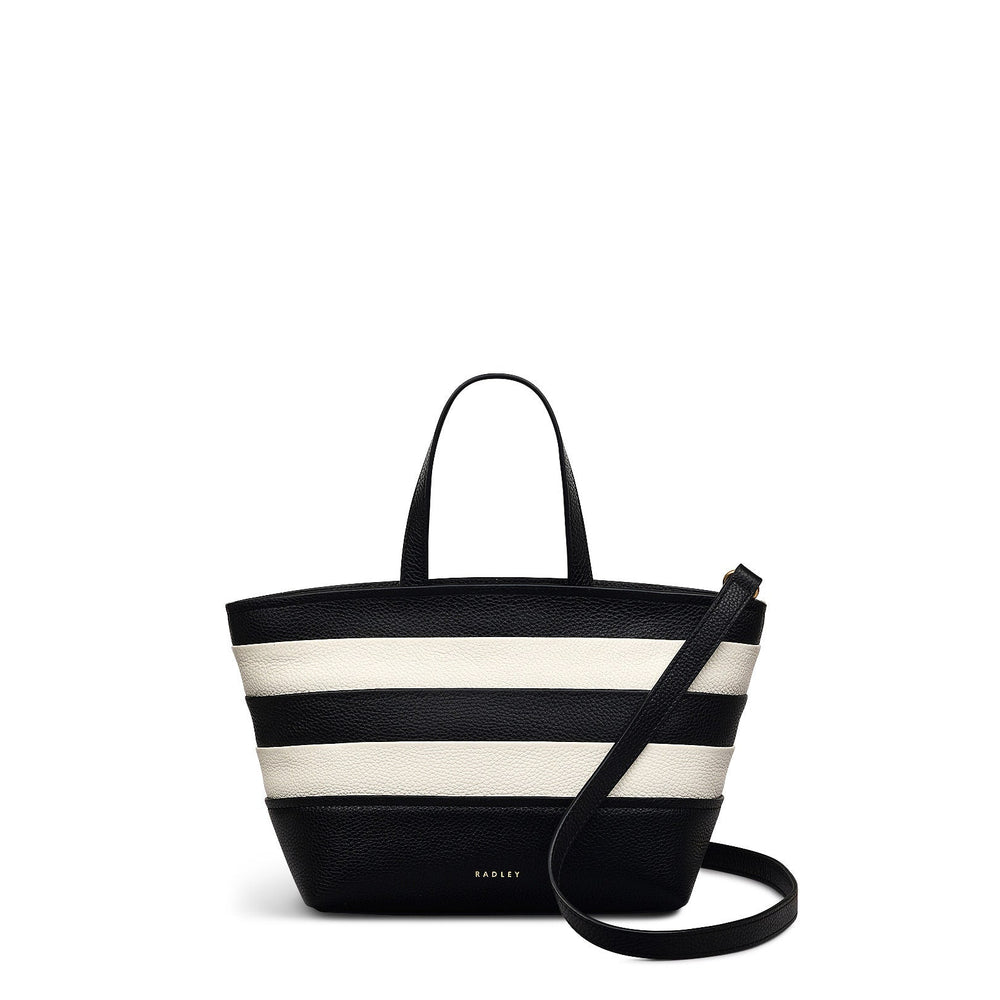 Bishops Lane Leather Small Ziptop Grab Bag in Black - 111581