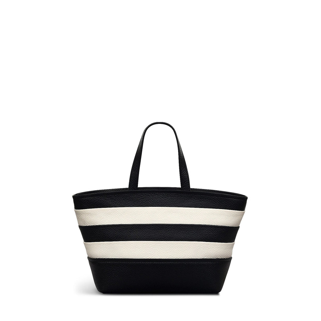 Bishops Lane Leather Small Ziptop Grab Bag in Black - 111581