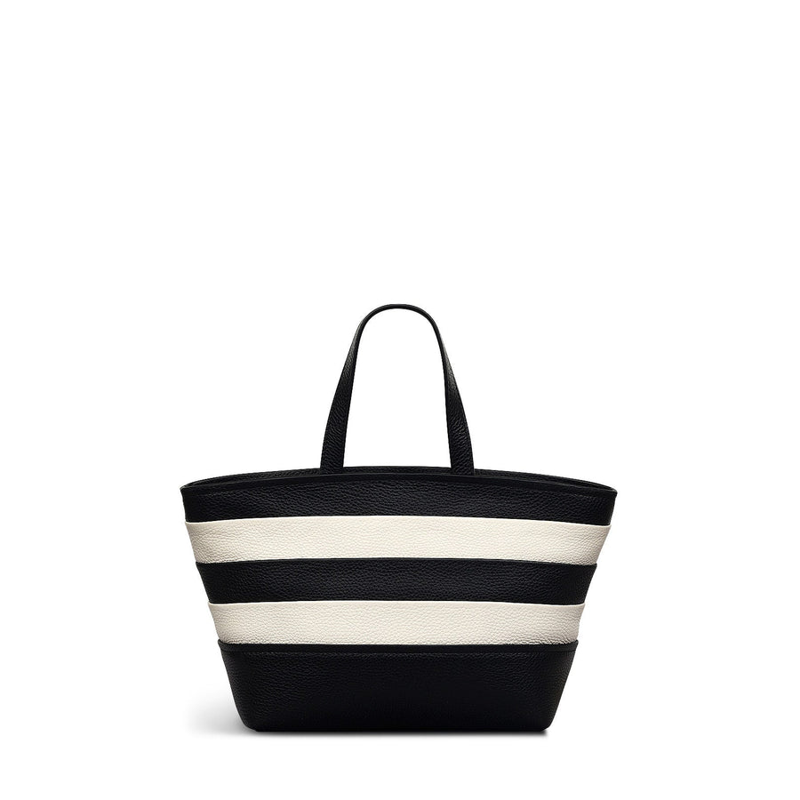 Bishops Lane Leather Small Ziptop Grab Bag in Black - 111581