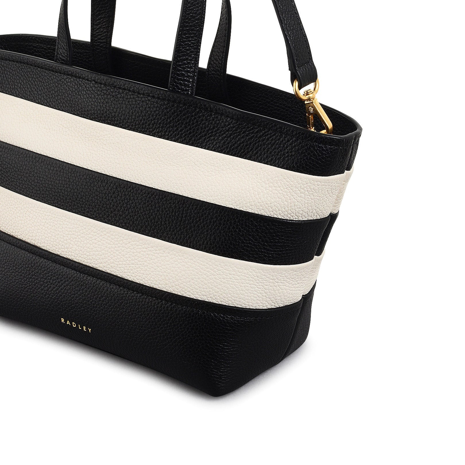 Bishops Lane Leather Small Ziptop Grab Bag in Black - 111581