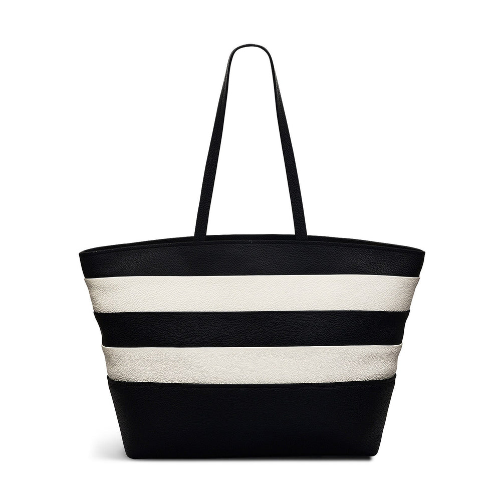 Bishops Lane Leather Large Ziptop Tote Bag in Black - 111584