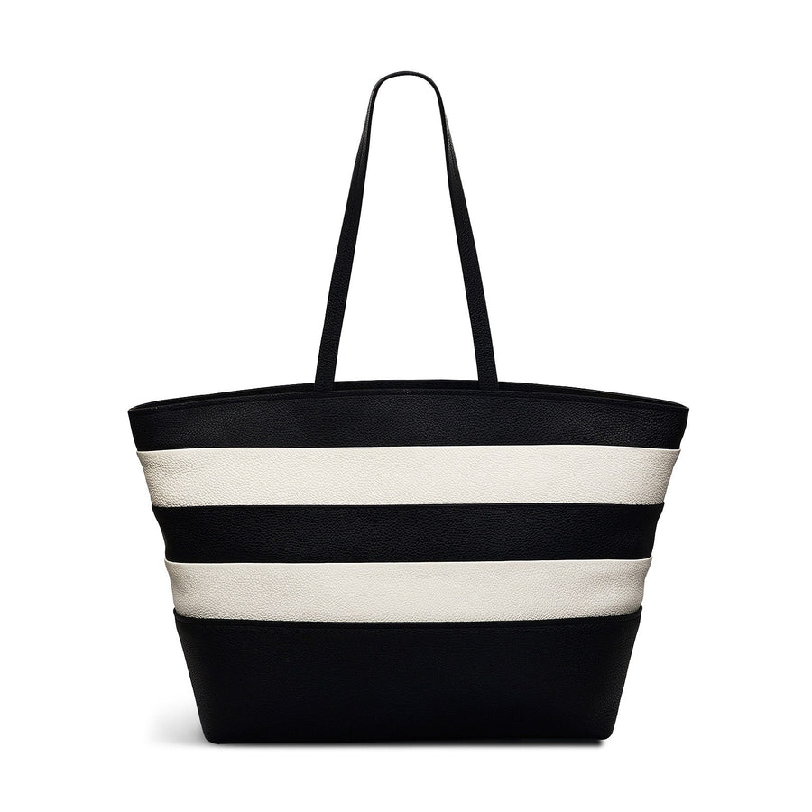 Bishops Lane Leather Large Ziptop Tote Bag in Black - 111584