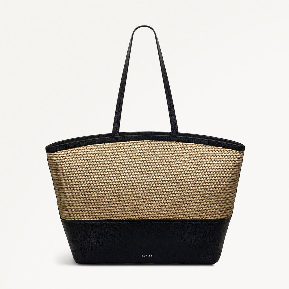 Bishops Lane - Straw Large Ziptop Tote Bag - OHE13402