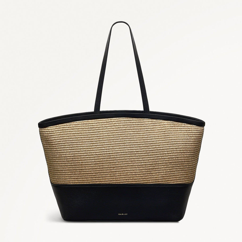 Bishops Lane - Straw Large Ziptop Tote Bag - OHE13402