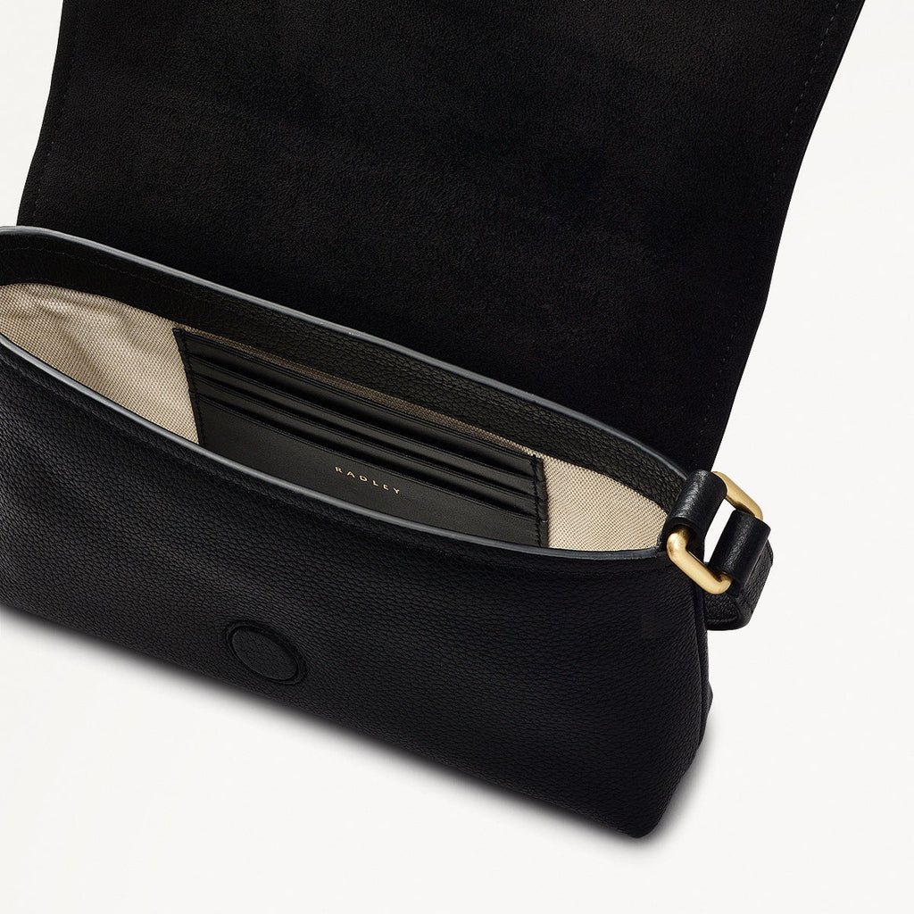 Holmes Avenue Fabric Mini Flapover Cross Body Bag in Black - 111592