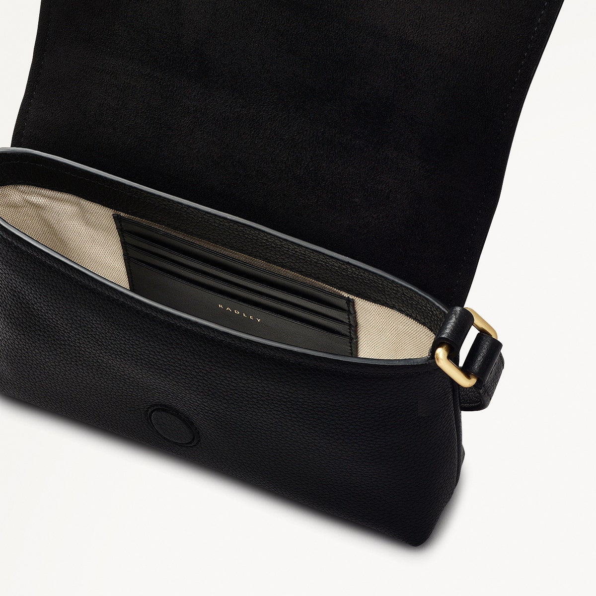 Holmes Avenue Fabric Mini Flapover Cross Body Bag in Black - 111592