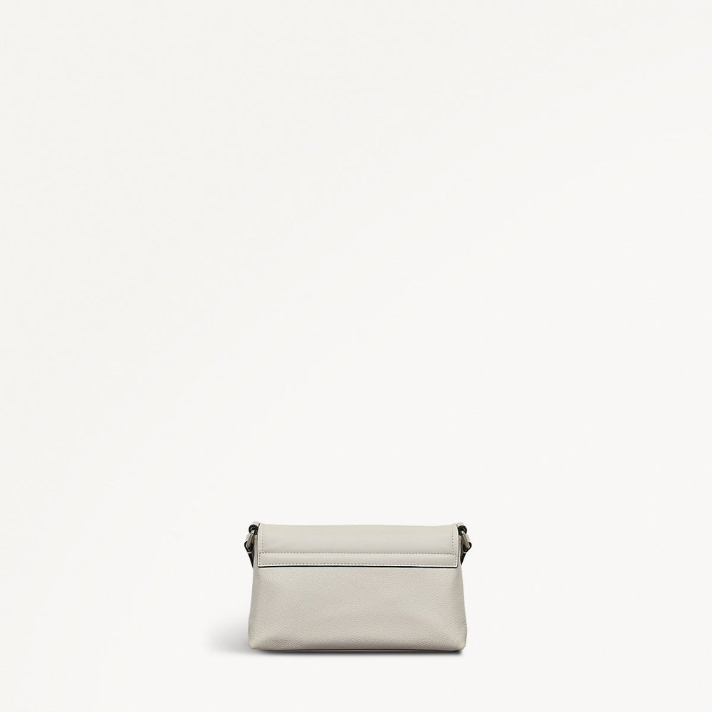 Holmes Avenue Fabric Mini Flapover Cross Body Bag in Chalk - 111593