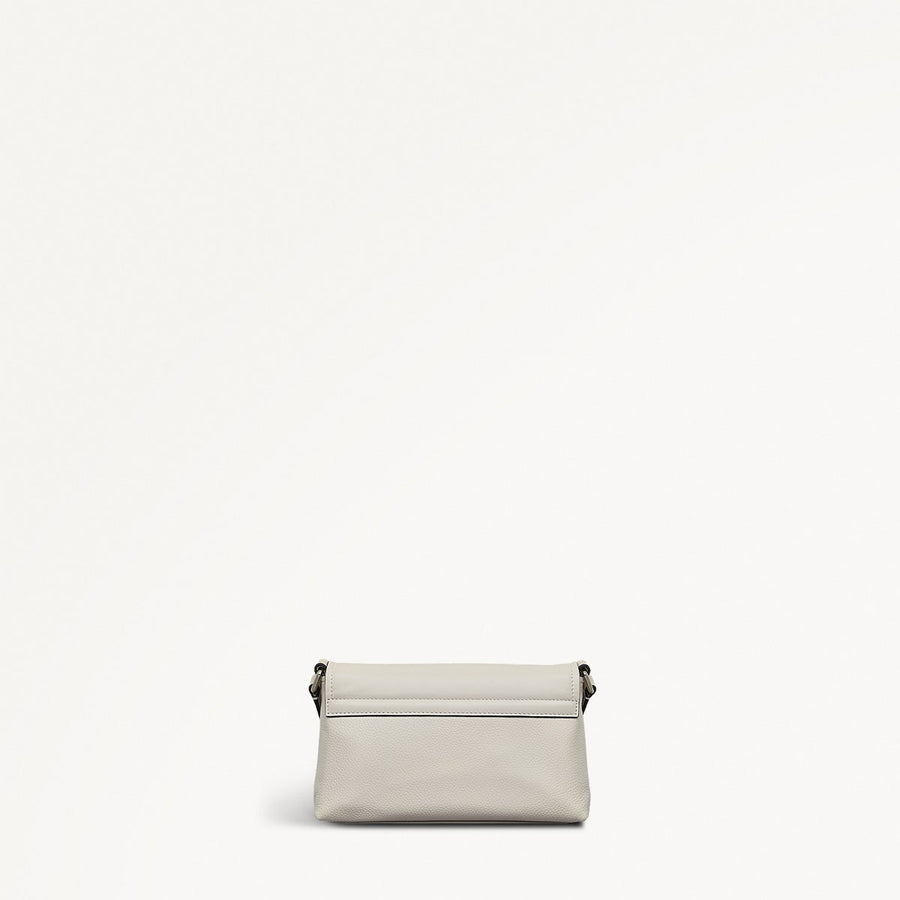 Holmes Avenue Fabric Mini Flapover Cross Body Bag in Chalk - 111593