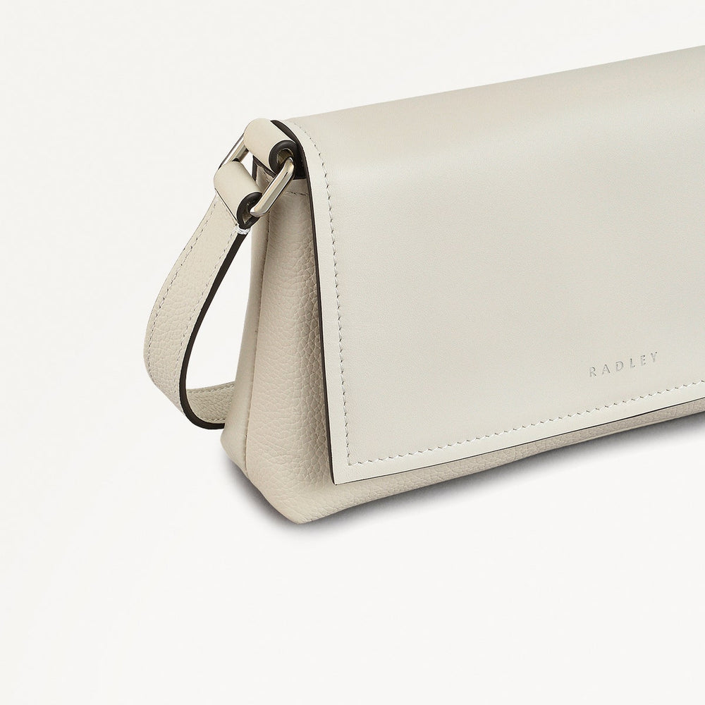 Holmes Avenue Fabric Mini Flapover Cross Body Bag in Chalk - 111593