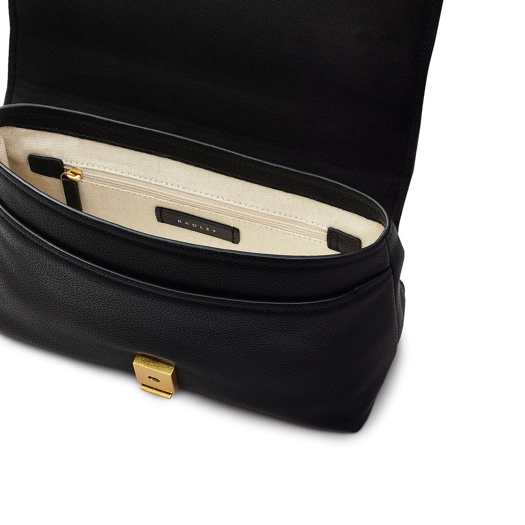 Holmes Avenue Fabric Medium Flapover Cross Body Bag in Black - 111595