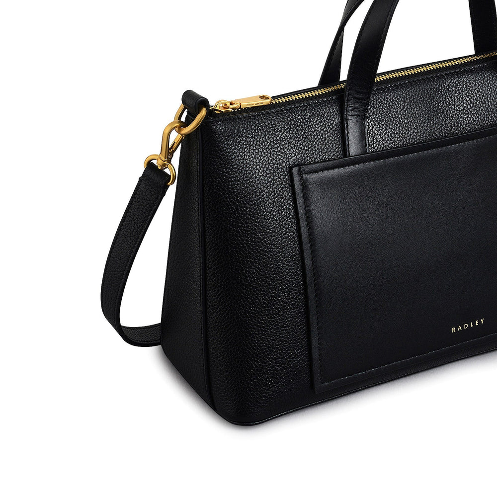 Holmes Avenue Fabric Medium Ziptop Grab Bag in Black - 111597