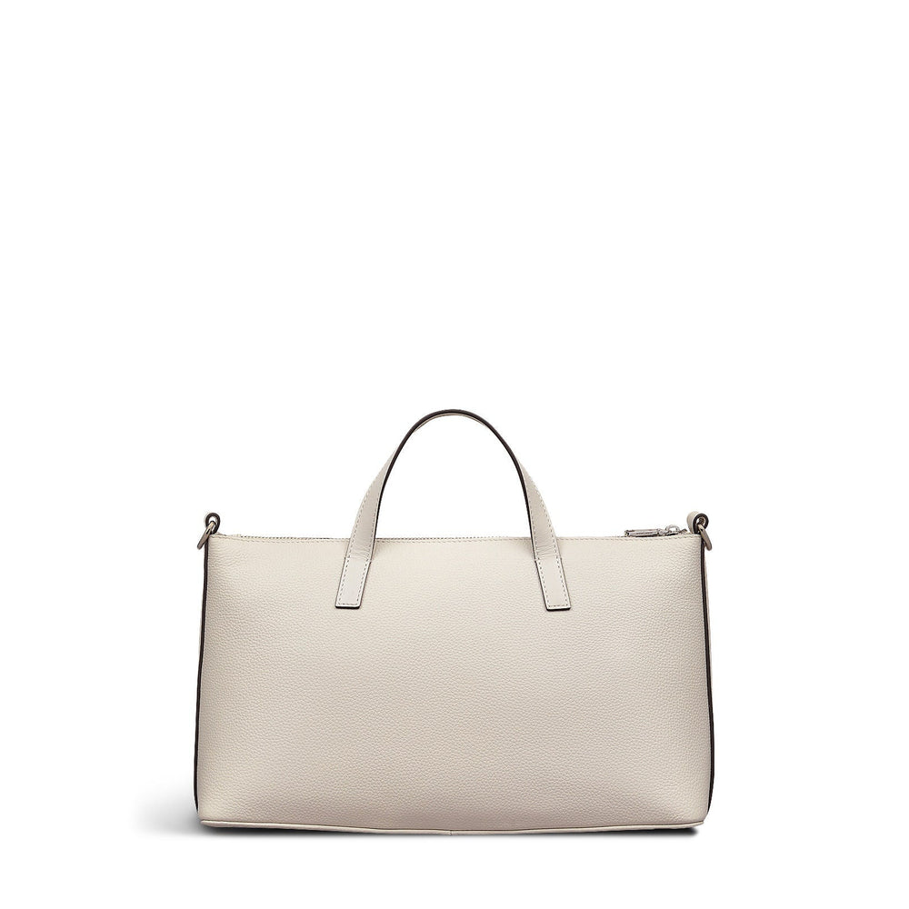 Holmes Avenue Fabric Medium Ziptop Grab Bag in Chalk - 111599