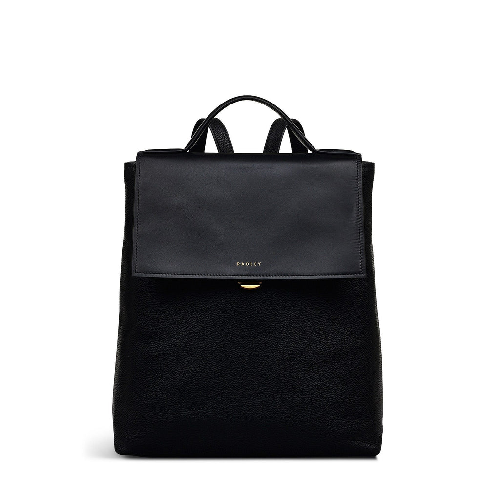 Holmes Avenue Fabric Medium Flapover Backpack in Black - 111600