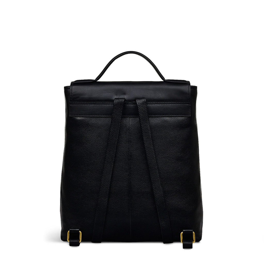 Holmes Avenue Fabric Medium Flapover Backpack in Black - 111600
