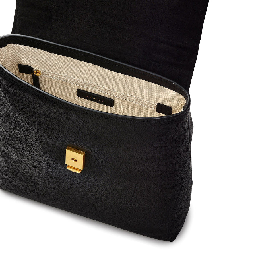 Holmes Avenue Fabric Medium Flapover Backpack in Black - 111600