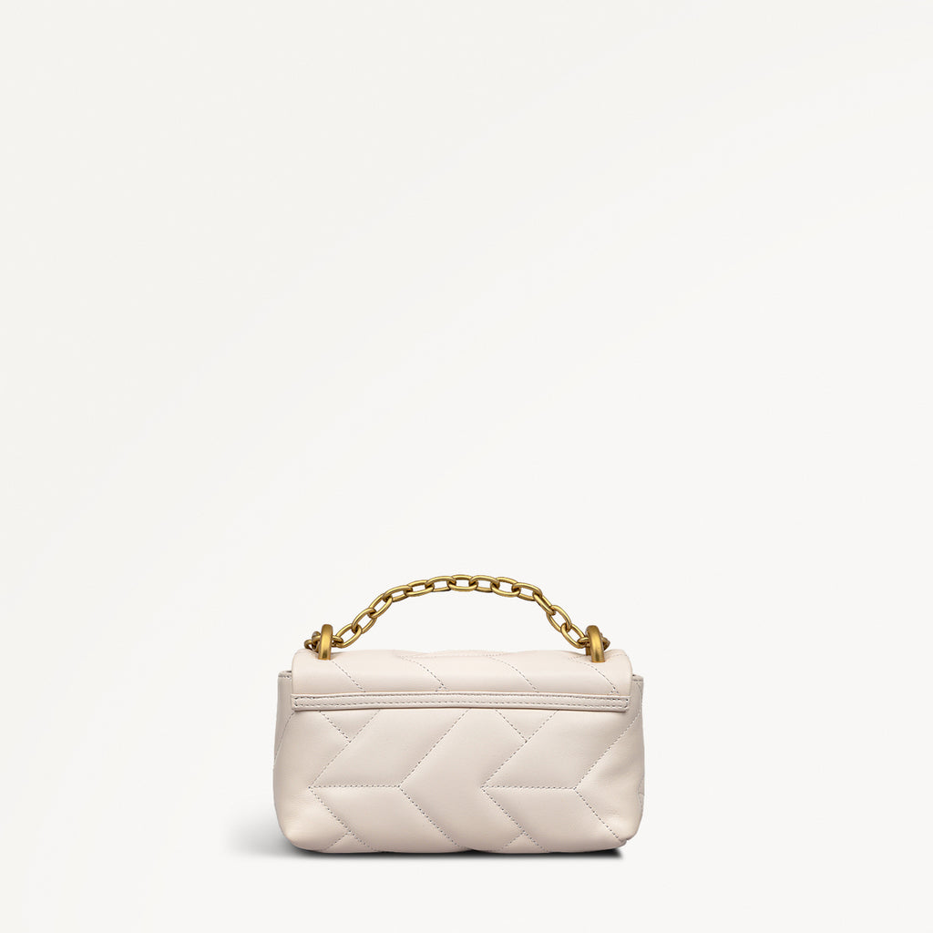 Mill Bay Fabric Small Flapover Cross Body Bag in Chalk - 111610